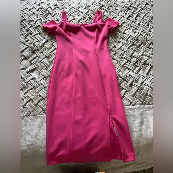 Bisou Bisou | Dresses | Bisou Bisou Michele Knee Length Barbie Doll Pink  Bodycon Dress Size M | Poshmark